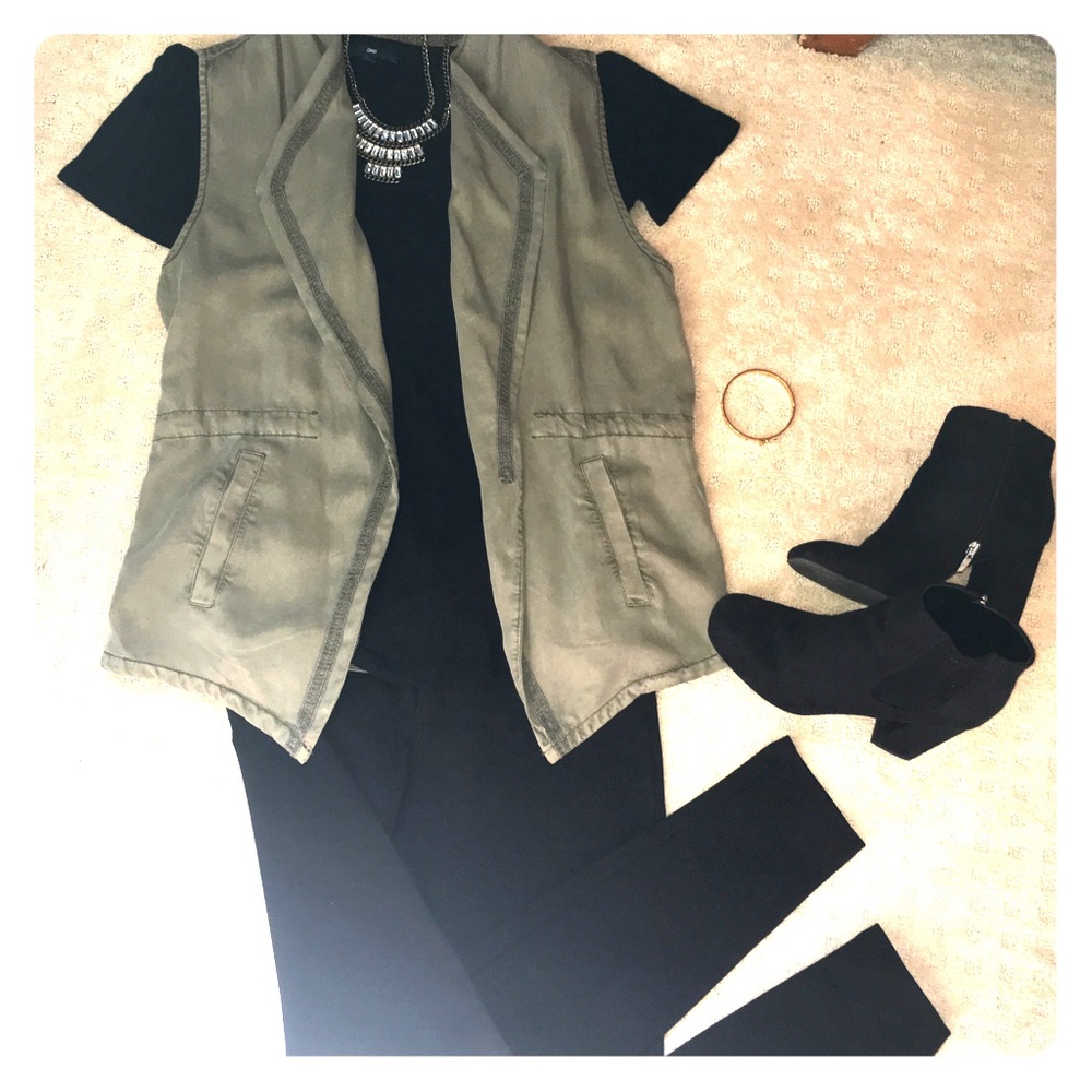 Max Jeans Olive Green Vest